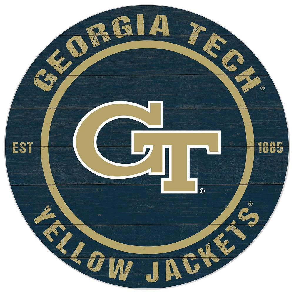 Georgia Tech Yellow Jackets 20'' x 20'' Indoor/Outdoor Circle Sign
