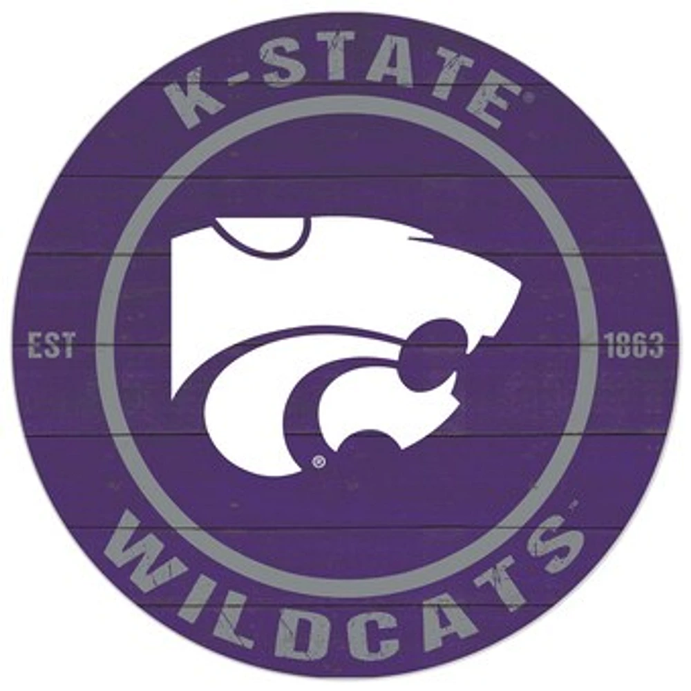 Kansas State Wildcats 20'' x 20'' Indoor/Outdoor Circle Sign