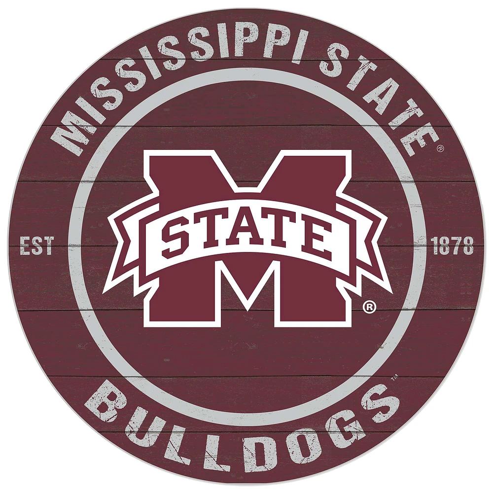 Mississippi State Bulldogs 20'' x 20'' Indoor/Outdoor Circle Sign