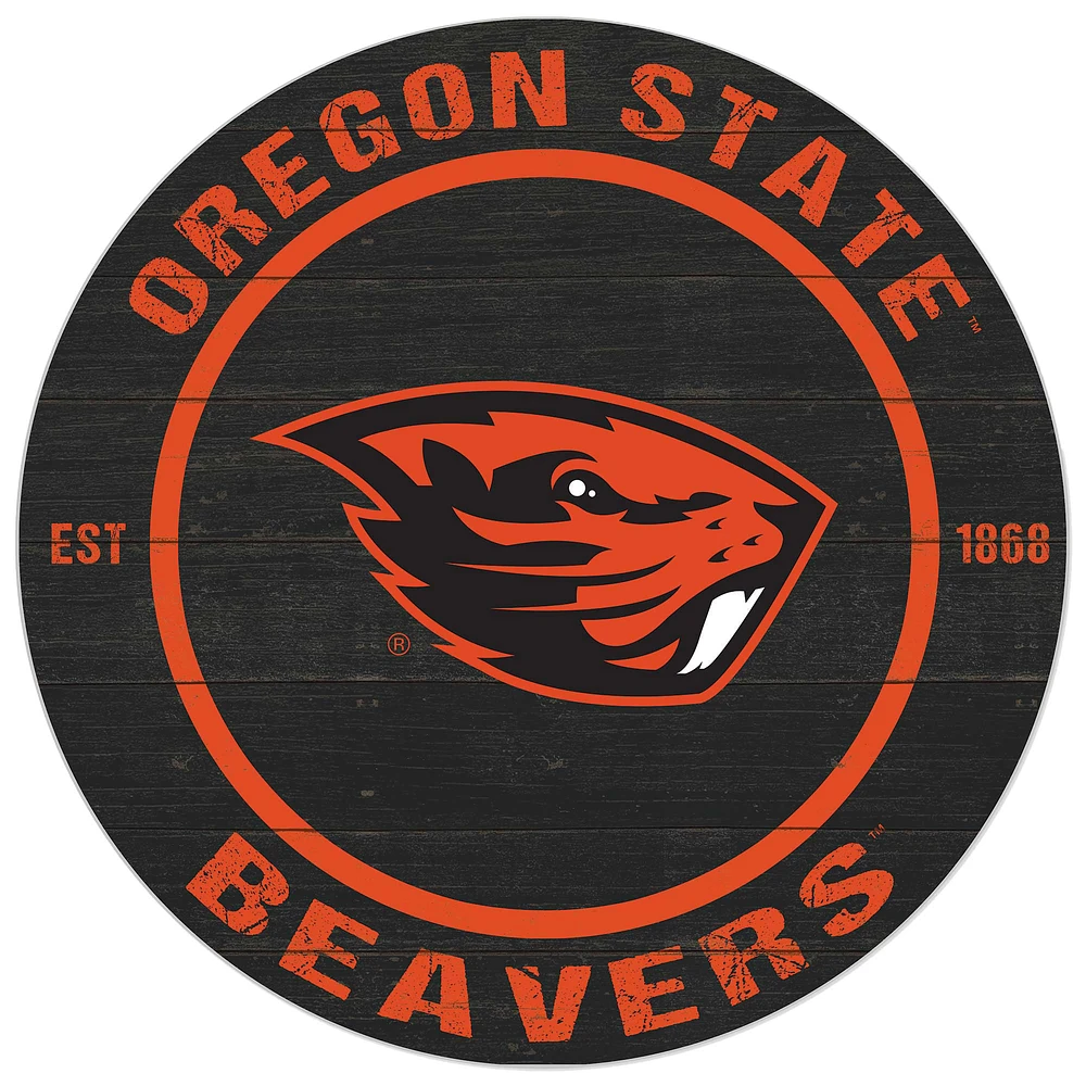 Oregon State Beavers 20'' x 20'' Indoor/Outdoor Circle Sign