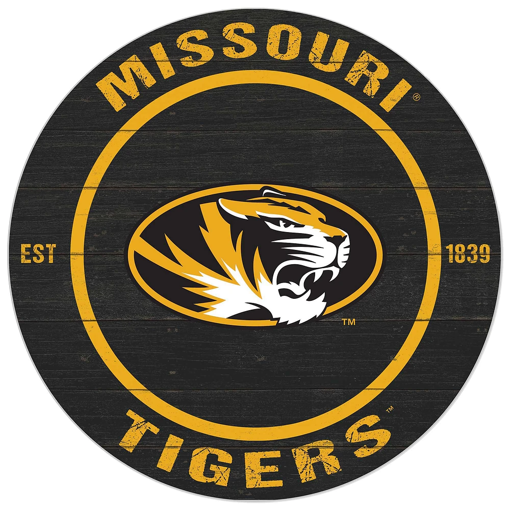 Missouri Tigers 20'' x 20'' Indoor/Outdoor Circle Sign