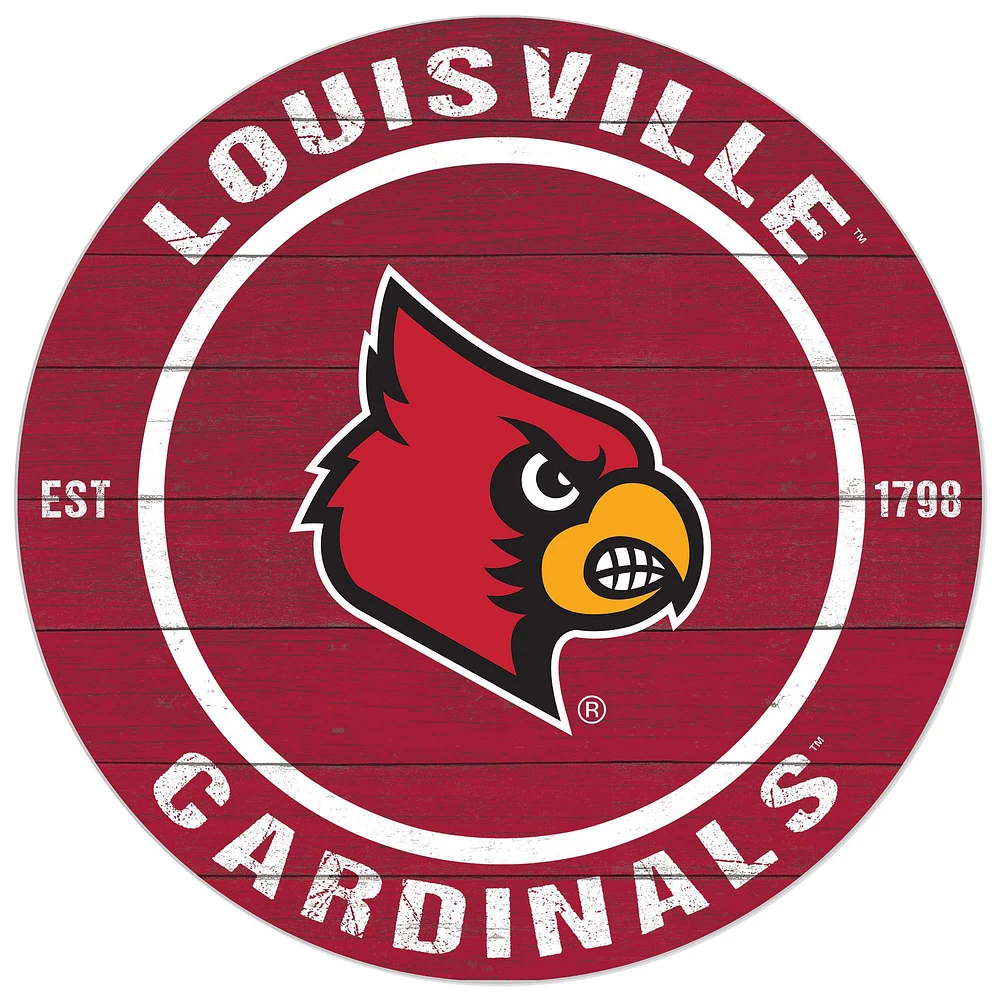 Louisville Cardinals 20'' x 20'' Indoor/Outdoor Circle Sign