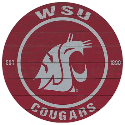 Washington State Cougars 20'' x 20'' Indoor/Outdoor Circle Sign