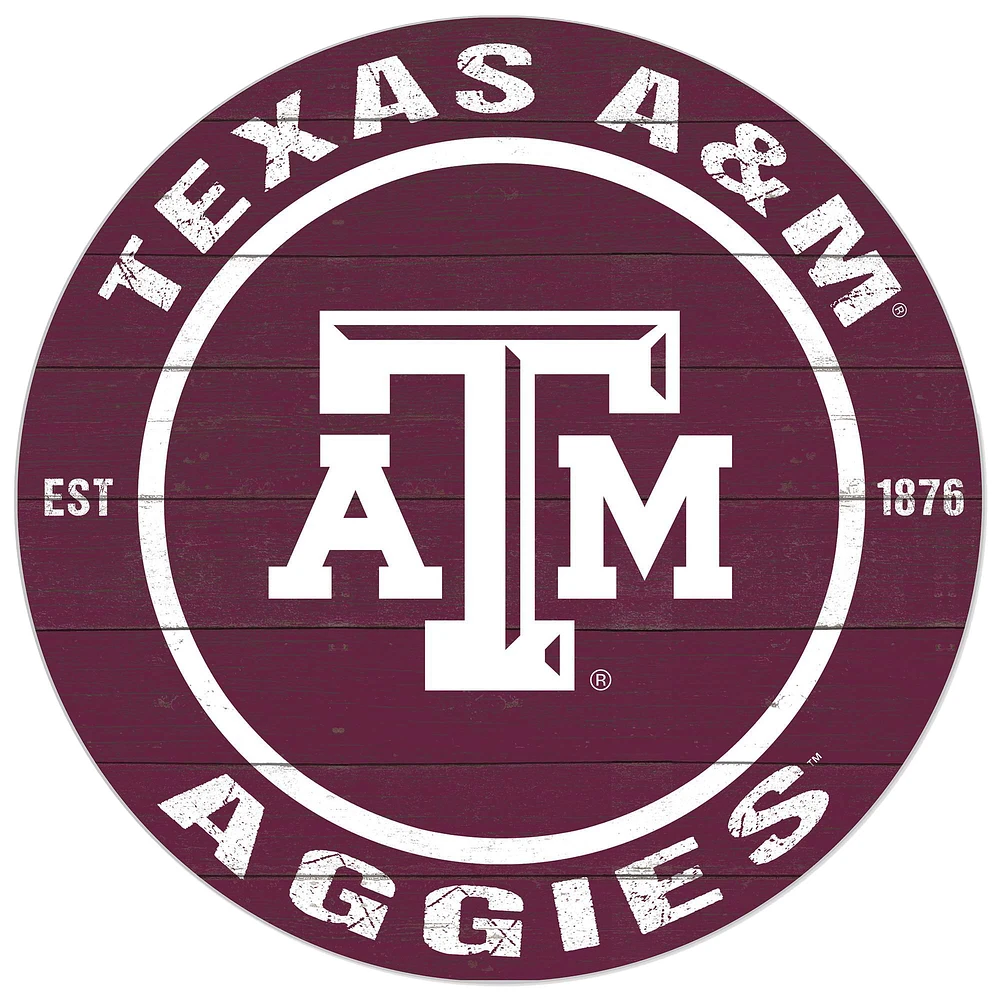 Texas A&M Aggies 20'' x 20'' Indoor/Outdoor Circle Sign
