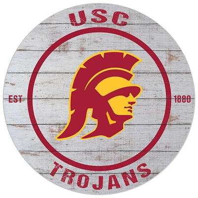 USC Trojans 20'' x 20'' Indoor/Outdoor Weathered Circle Sign