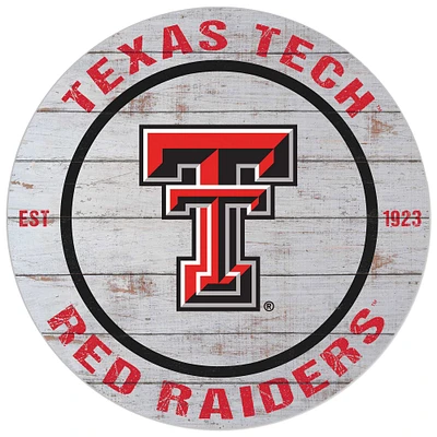 Texas Tech Red Raiders 20'' x 20'' Indoor/Outdoor Weathered Circle Sign