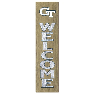 Georgia Tech Yellow Jackets 12'' x 48'' Welcome Outdoor Leaner