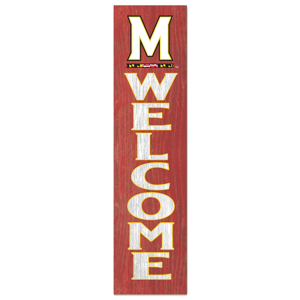 Maryland Terrapins 12'' x 48'' Welcome Leaner