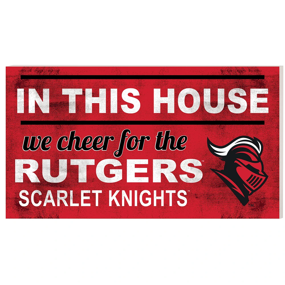 Rutgers Scarlet Knights 11'' x 20'' Indoor/Outdoor In This House Sign