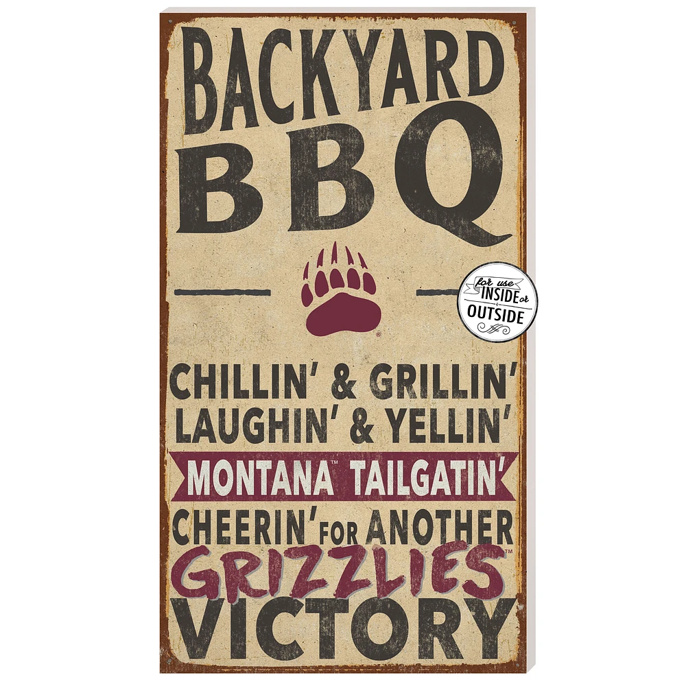 Montana Grizzlies 11'' x 20'' Indoor/Outdoor BBQ Sign