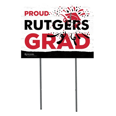 Rutgers Scarlet Knights 18'' x 24'' Proud Grad Yard Sign