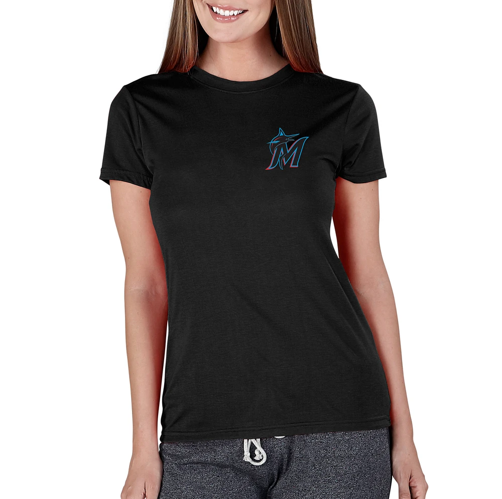 Women's Concepts Sport Black Miami Marlins Marathon Knit Top