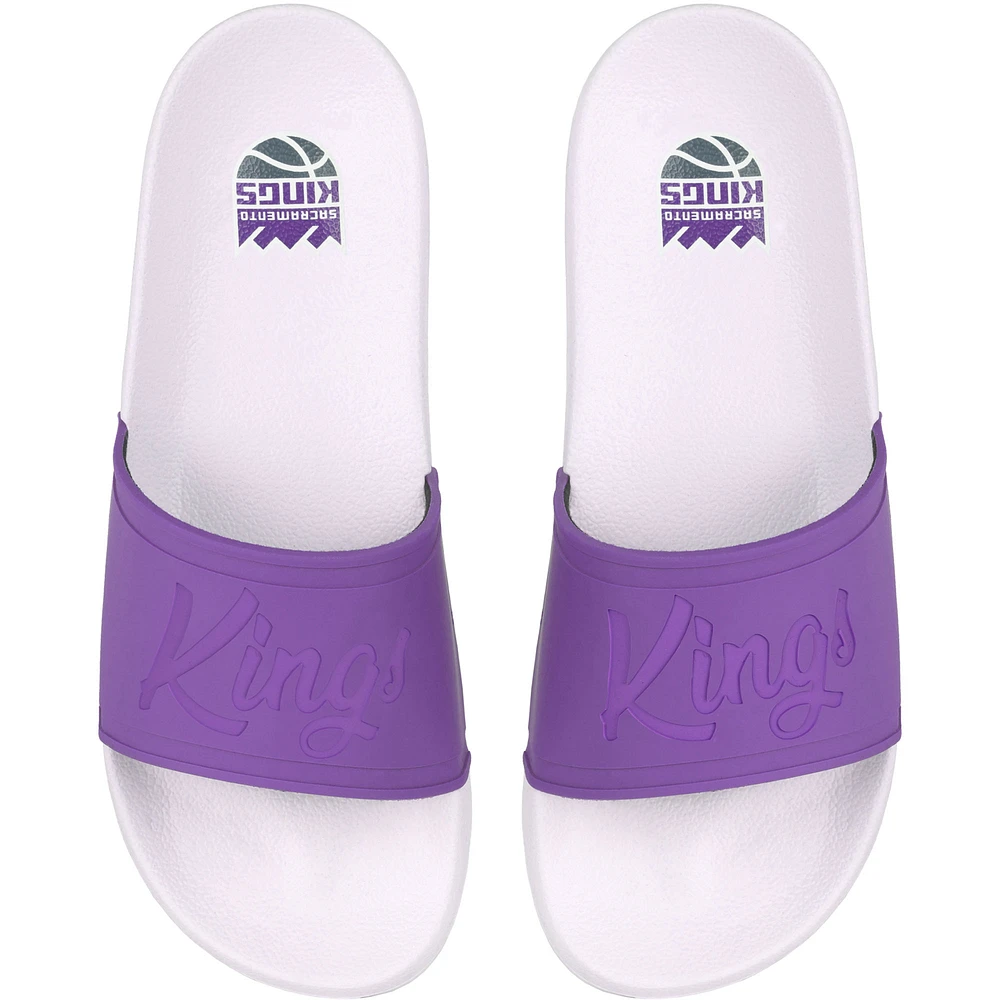 Women's FOCO Sacramento Kings Script Wordmark Slide Sandals