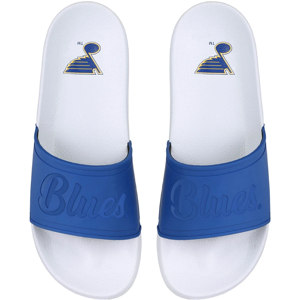 Women's FOCO St. Louis Blues Script Wordmark Slide Sandals