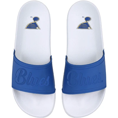 Women's FOCO St. Louis Blues Script Wordmark Slide Sandals