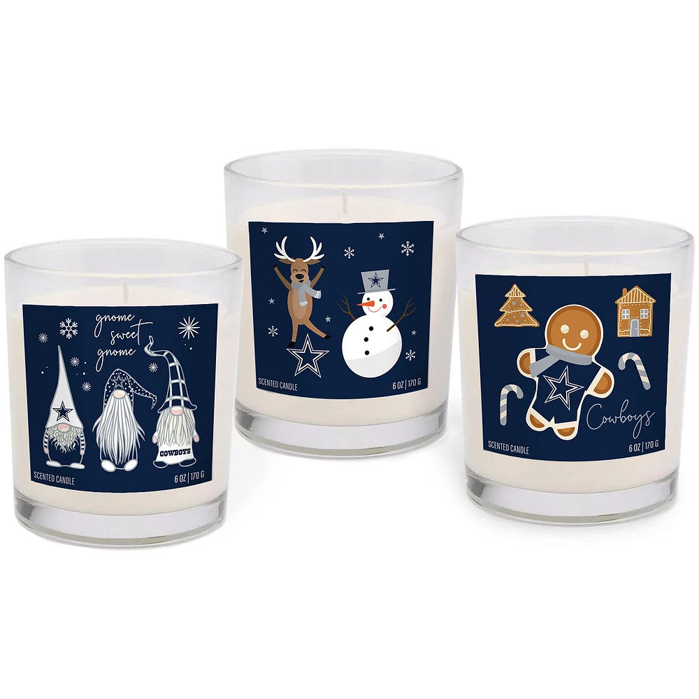 Dallas Cowboys 3-Pack Holiday Candle Combo