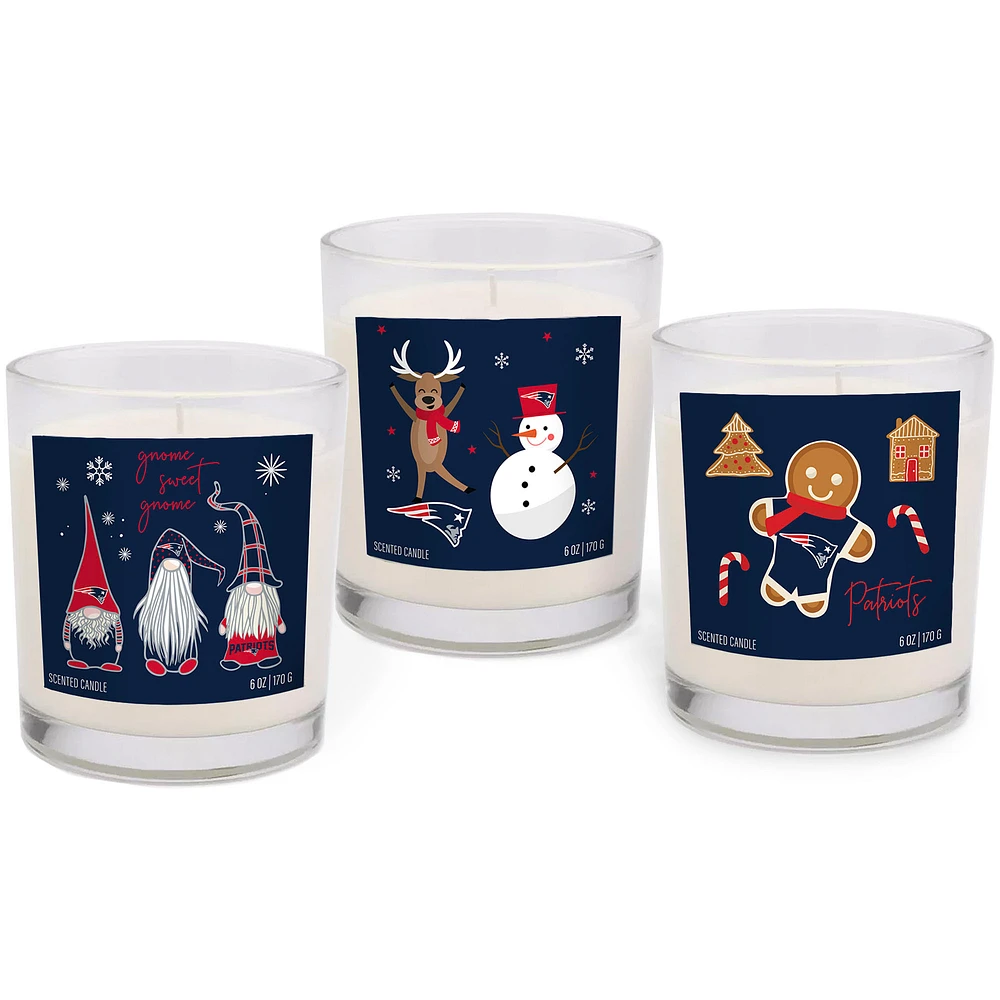 New England Patriots 3-Pack Holiday Candle Combo