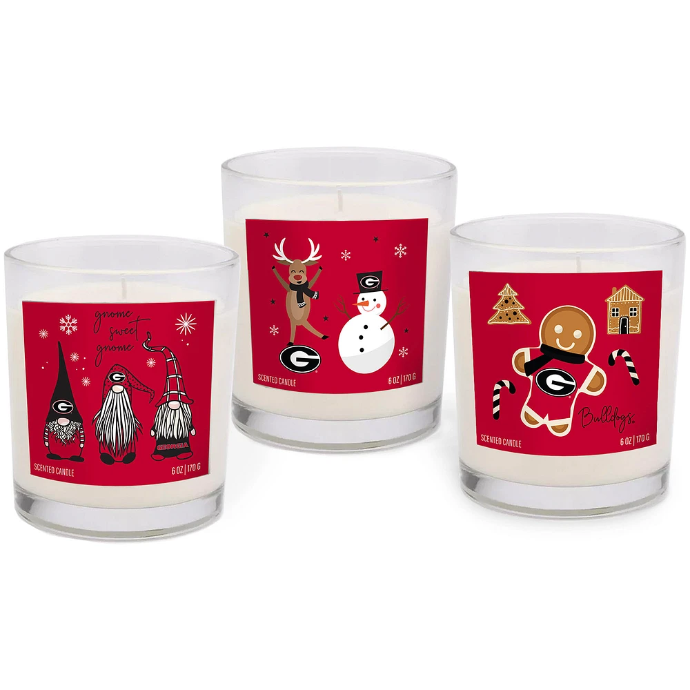 Georgia Bulldogs 3-Pack Holiday Candle Combo