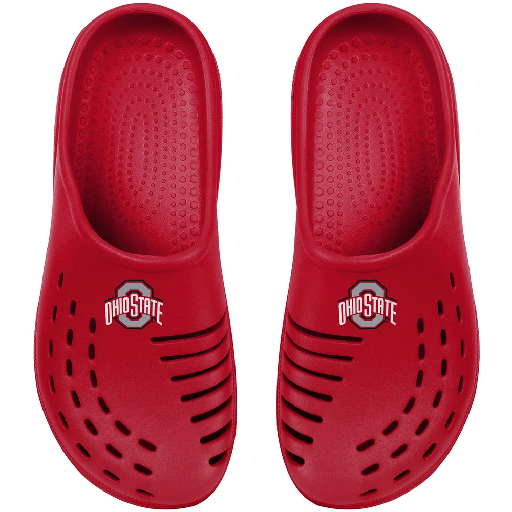 Youth FOCO Scarlet Ohio State Buckeyes Sunny Day Clogs