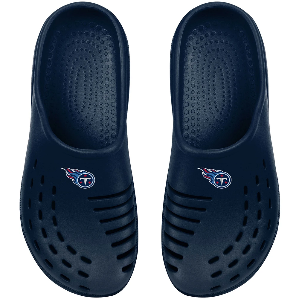 Youth FOCO Navy Tennessee Titans Sunny Day Clogs