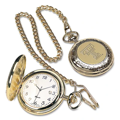 Gold Texas Tech Red Raiders Pocket Watch