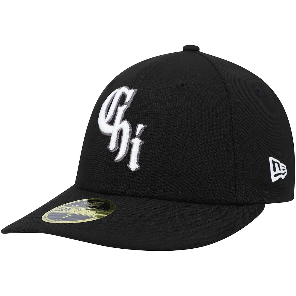 Men's New Era Black Chicago White Sox City Connect Low Profile 59FIFTY Fitted Hat