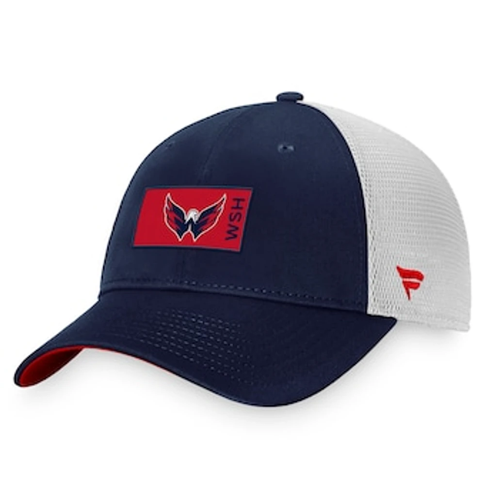 Men's Fanatics Navy Washington Capitals Authentic Pro Rink Trucker Snapback Hat