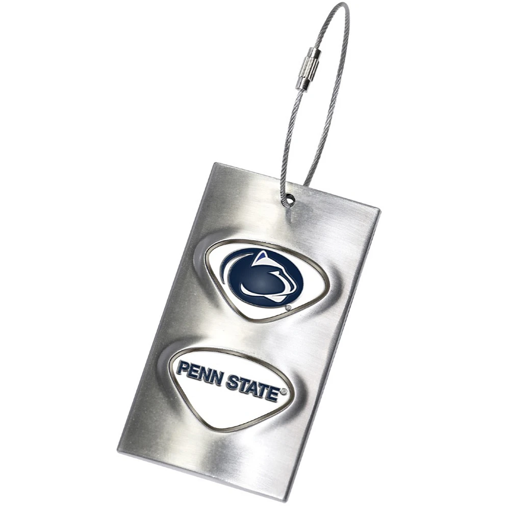 Silver Penn State Nittany Lions 3.5'' x 2'' Bag Tag