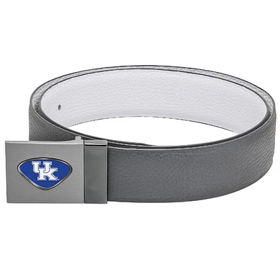 Gray Kentucky Wildcats Reversible Leather Belt