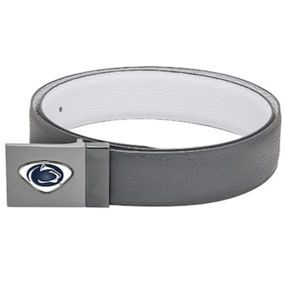 Gray Penn State Nittany Lions Reversible Leather Belt