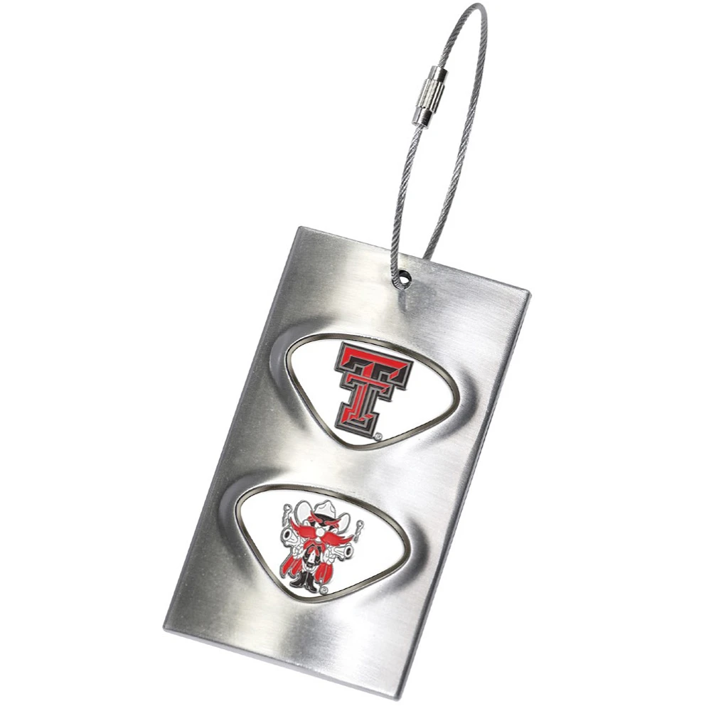 Silver Texas Tech Red Raiders 3.5'' x 2'' Bag Tag