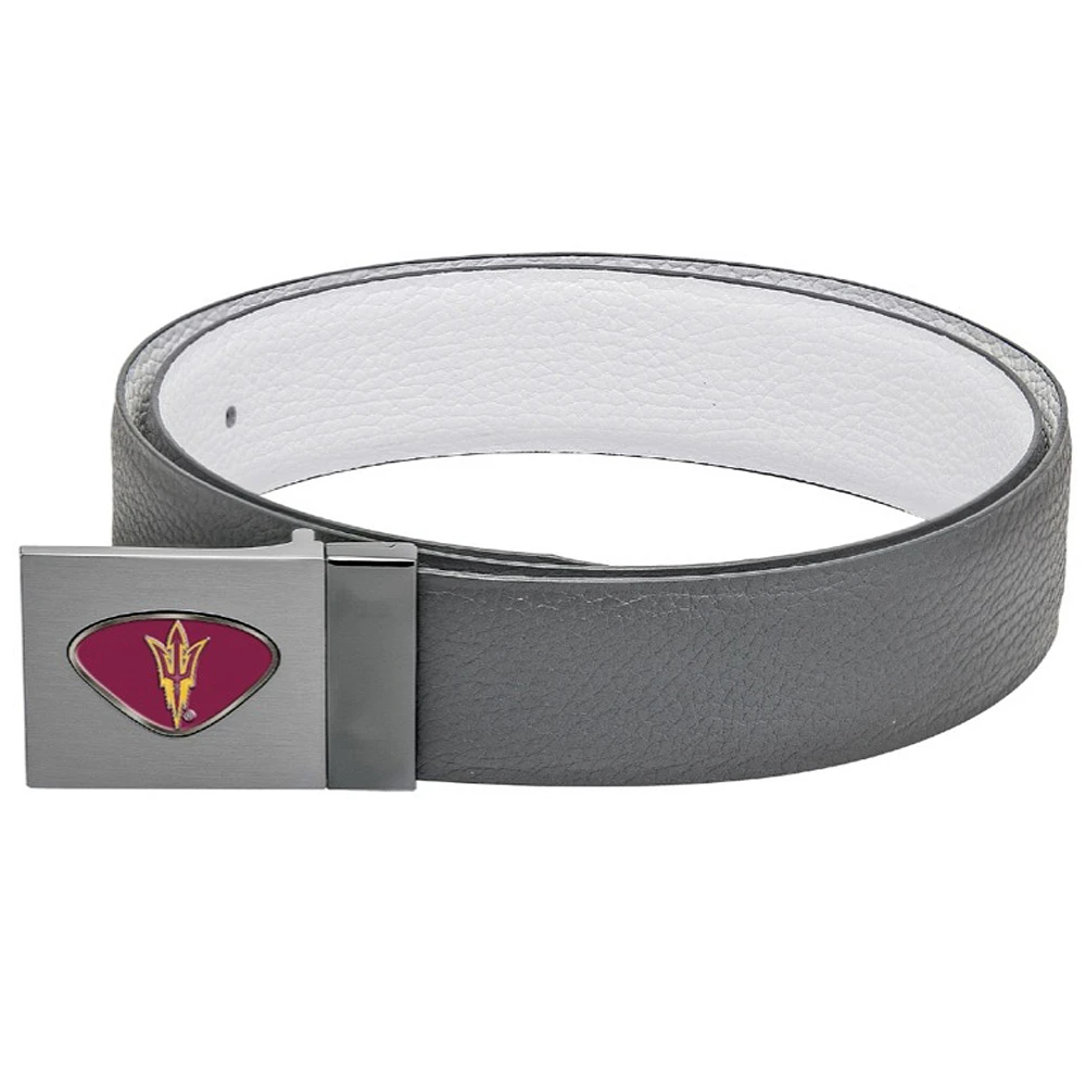 Gray Arizona State Sun Devils Reversible Leather Belt
