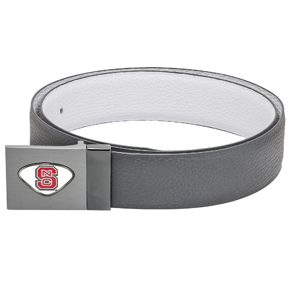 Gray NC State Wolfpack Reversible Leather Belt