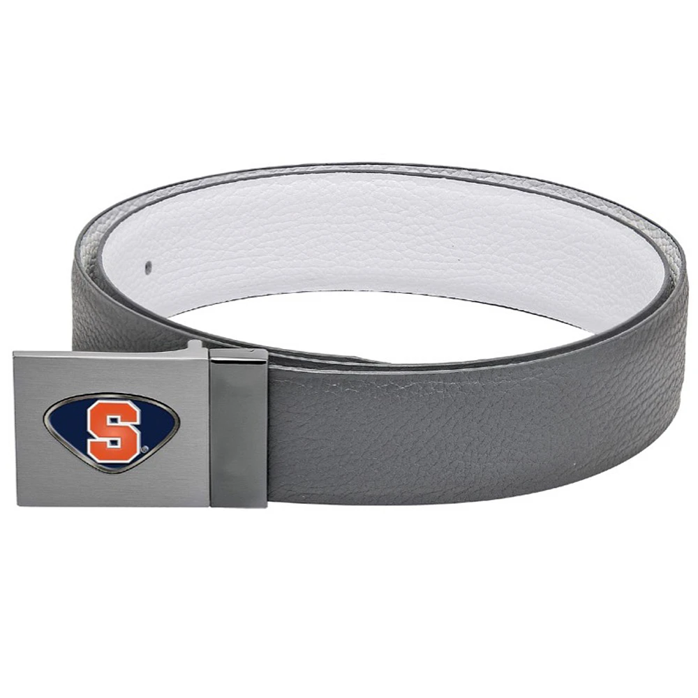 Gray Syracuse Orange Reversible Leather Belt