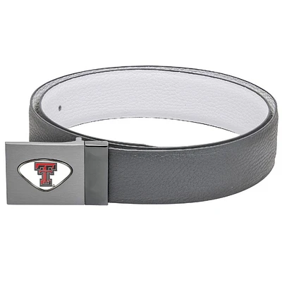 Gray Texas Tech Red Raiders Reversible Leather Belt