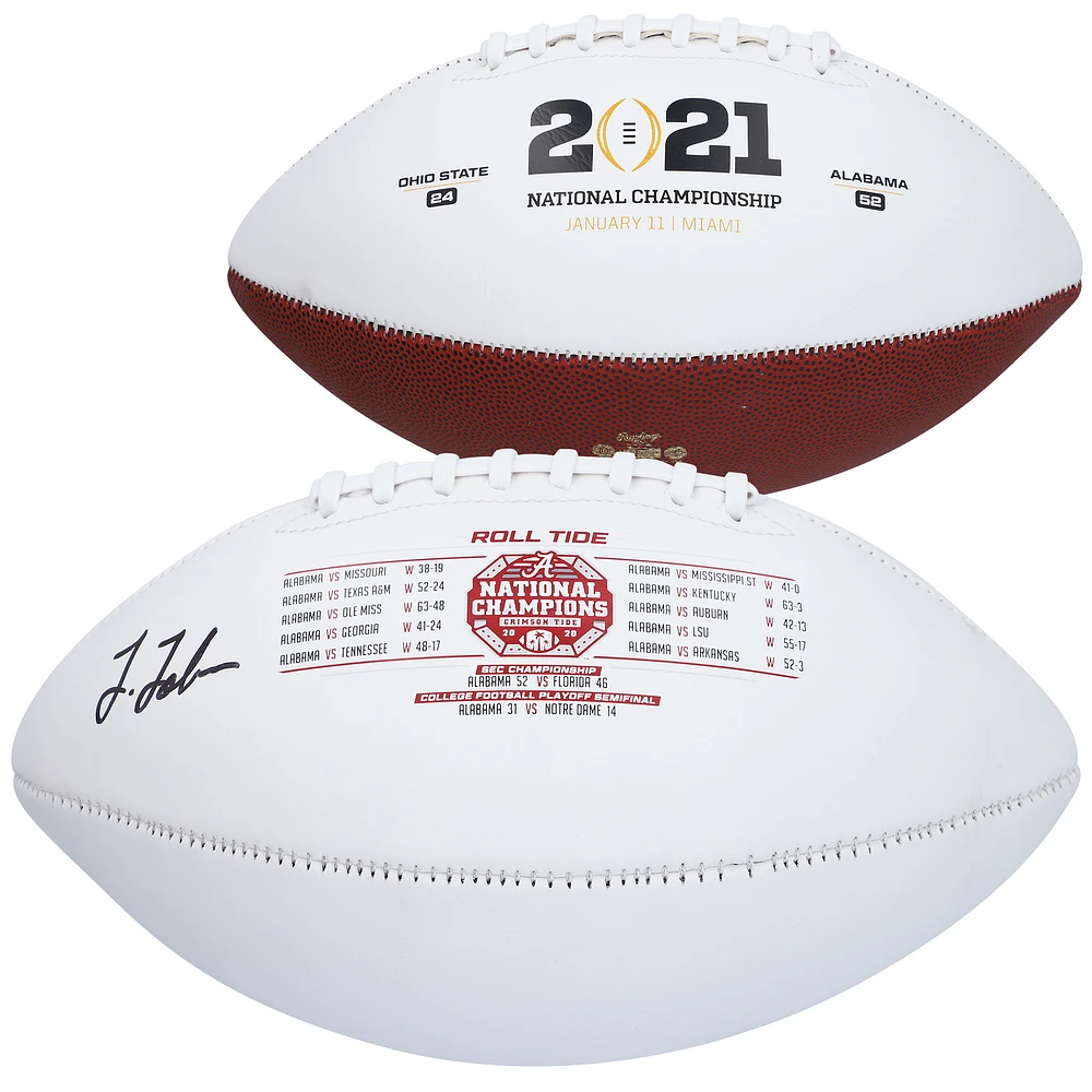 Josh Jobe Alabama Crimson Tide Autographed College Football Playoffs 2020 National Champions White Panel Football