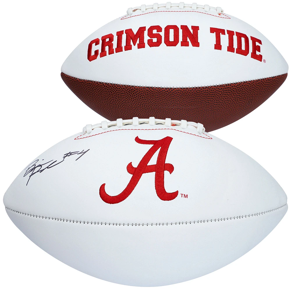 Brian Robinson Alabama Crimson Tide Autographed White Panel Football