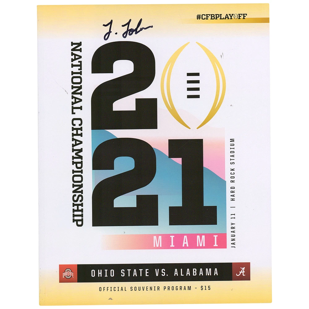 Josh Jobe Alabama Crimson Tide Autographed 2021 National Championship Gameday Program