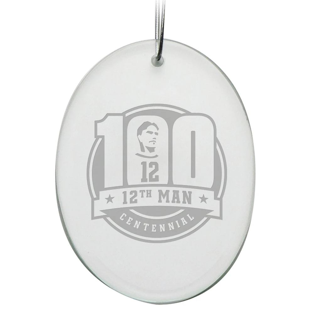 Texas A&M Aggies 12th Man Centennial 2.75'' x 3.75'' Glass Oval Ornament
