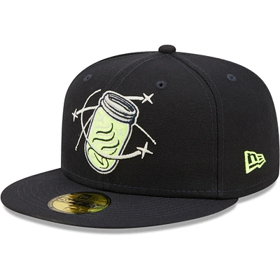Men's New Era Navy Columbia Fireflies Authentic Collection Team Alternate 59FIFTY Fitted Hat