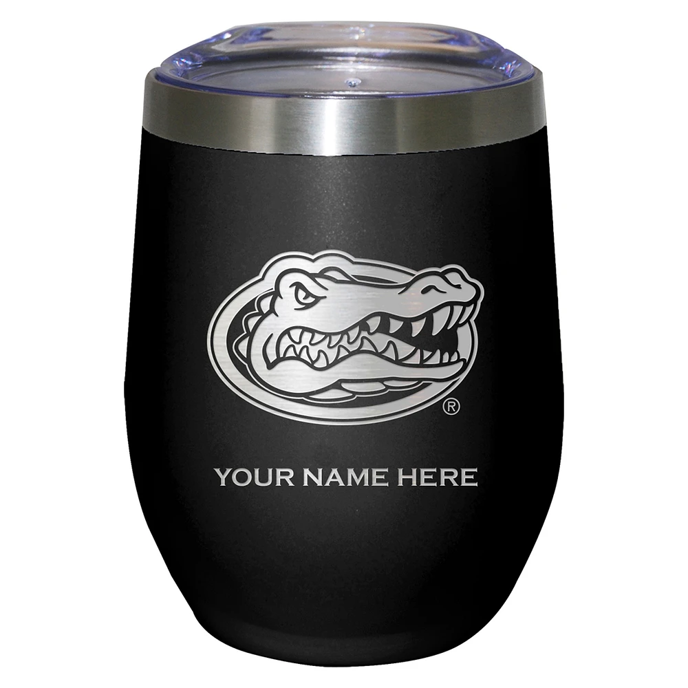 Black Florida Gators 12oz. Personalized Etched Stemless Tumbler