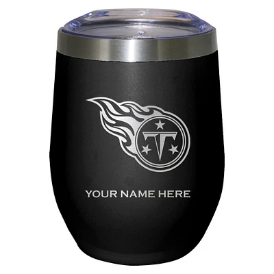 Black Tennessee Titans 12oz. Personalized Etched Stemless Tumbler