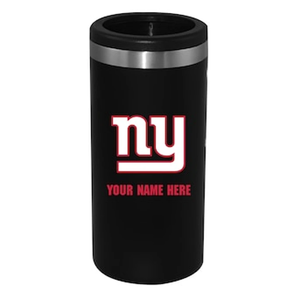 Black New York Giants 12oz. Personalized Slim Can Holder