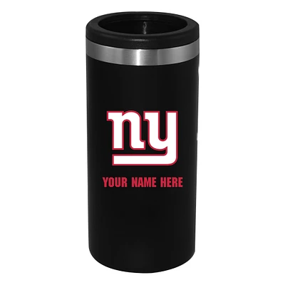 Black New York Giants 12oz. Personalized Slim Can Holder