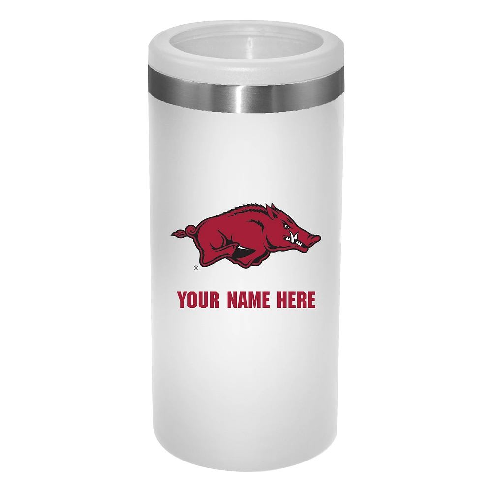 Arkansas Razorbacks 12oz. Personalized Slim Can Holder