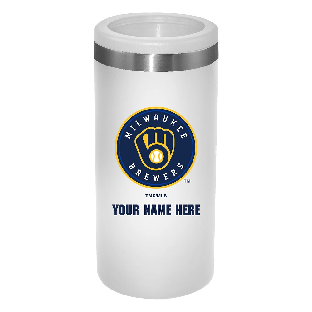 Milwaukee Brewers 12oz. Personalized Slim Can Holder