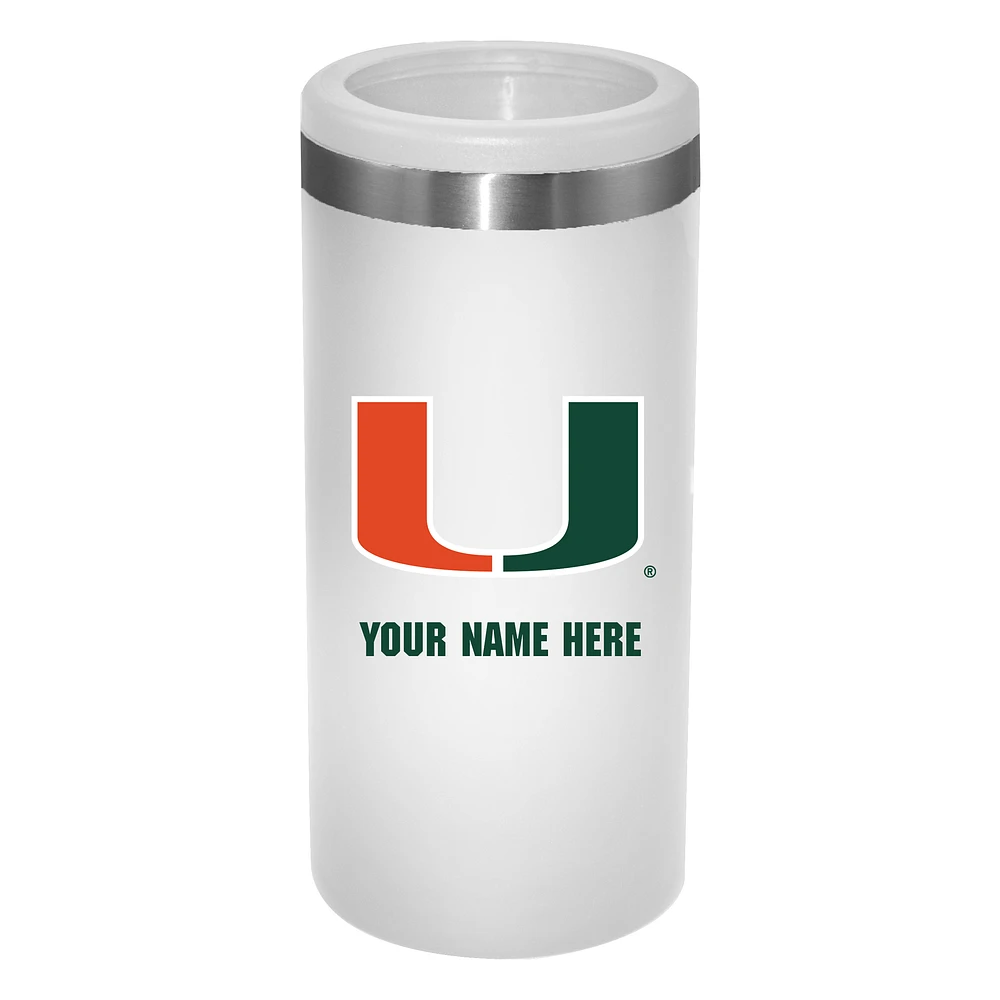 Miami Hurricanes 12oz. Personalized Slim Can Holder