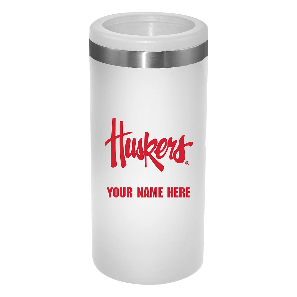 Nebraska Huskers 12oz. Personalized Slim Can Holder