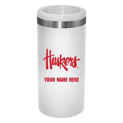 Nebraska Huskers 12oz. Personalized Slim Can Holder