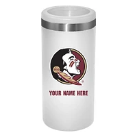 White Florida State Seminoles 12oz. Personalized Slim Can Holder